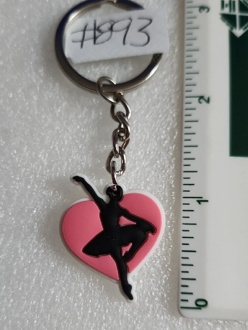 Pink Heart Ballerina Keychain - Cute Dance Accessory